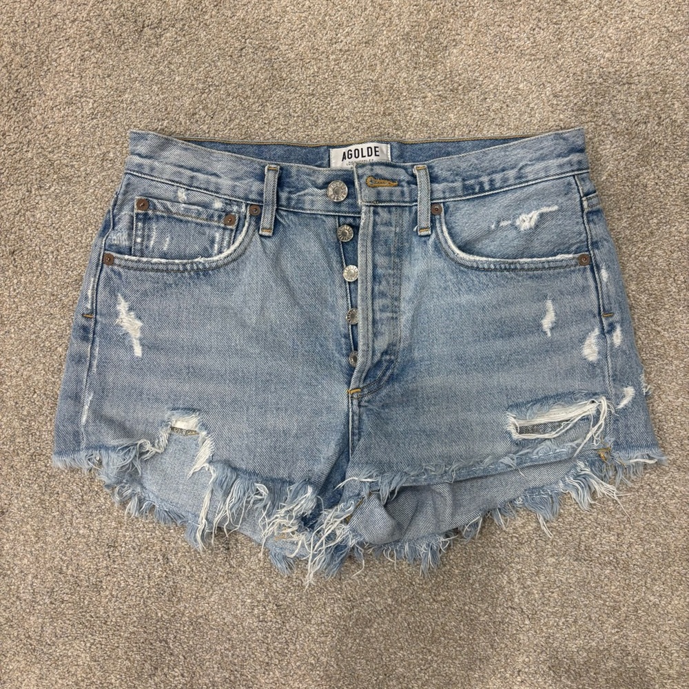 Agolde Parker Distressed Jean Shorts
